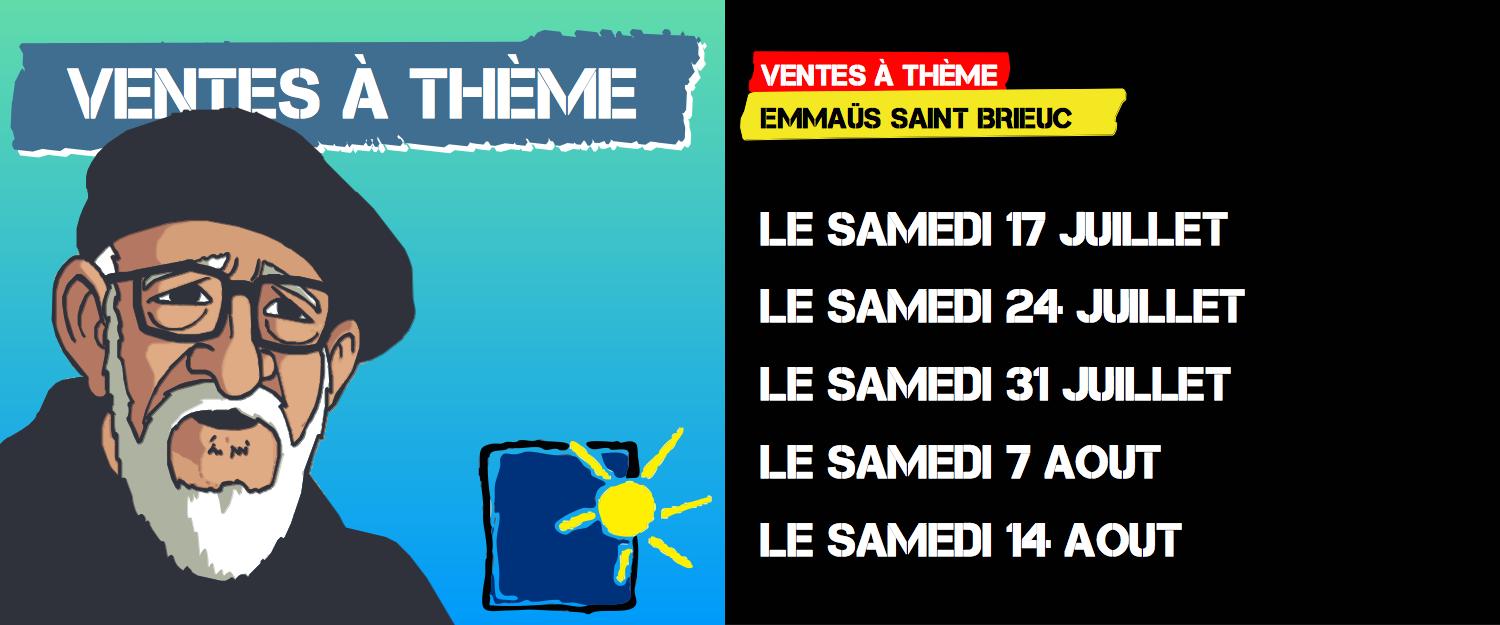 Les ventes à Thème de l'été 2021 à Emmaus Côtes d'armor